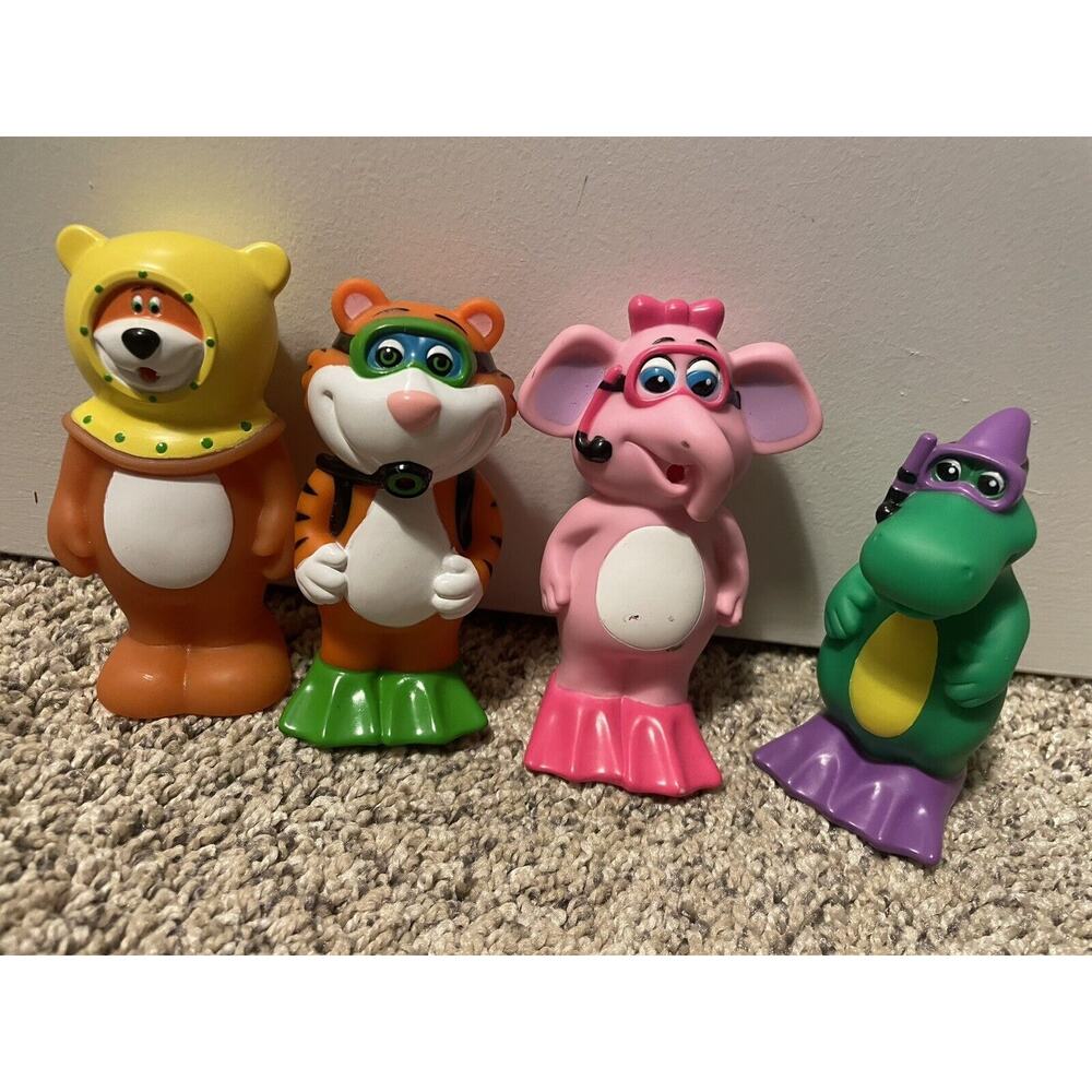 Baby Genius Underwater Adventure Set Lot Of 4 Figures 3.5" Bath Toys Kids Animal